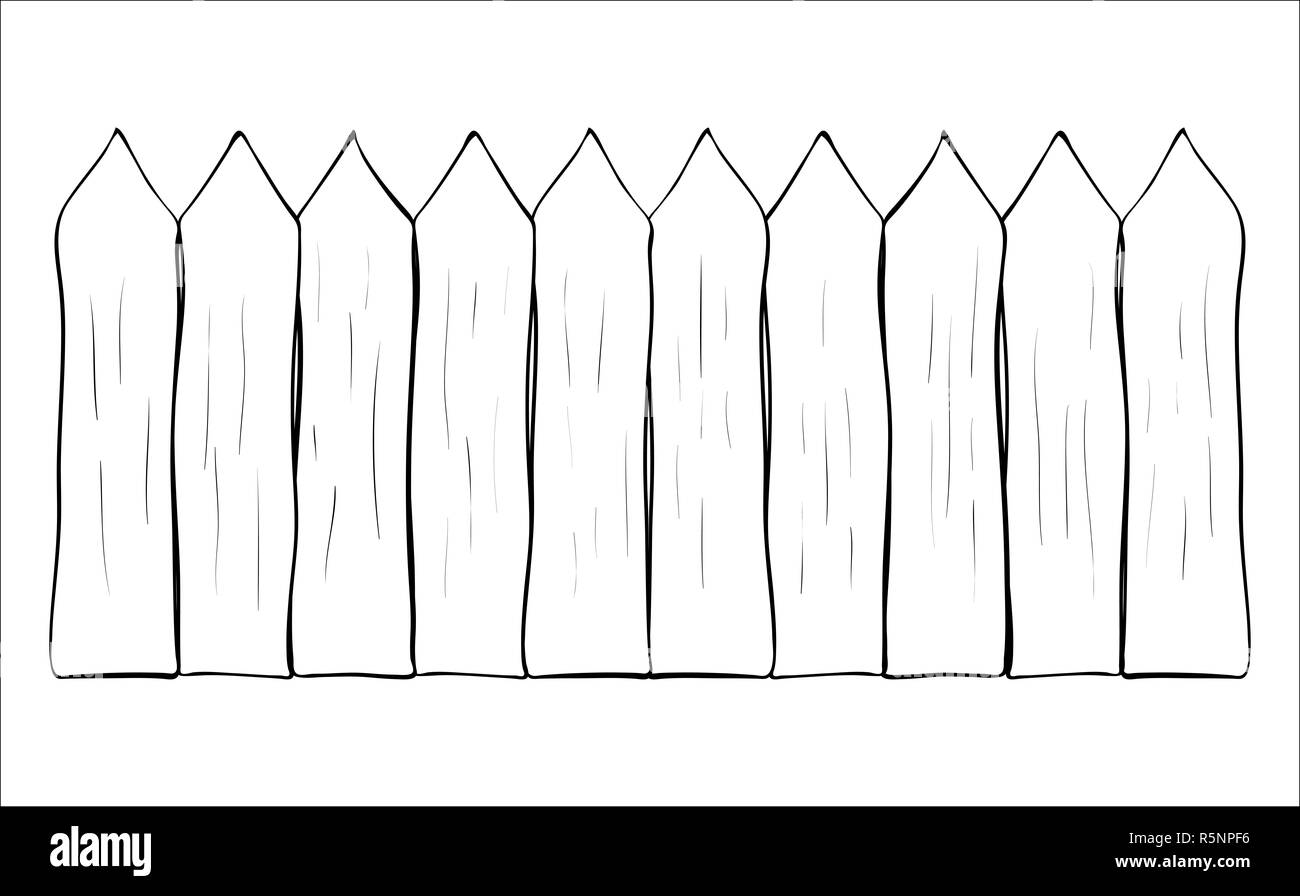 Cartoon vector clôture contour symbole icône concevoir. Belle illustration isolé sur fond blanc Banque D'Images