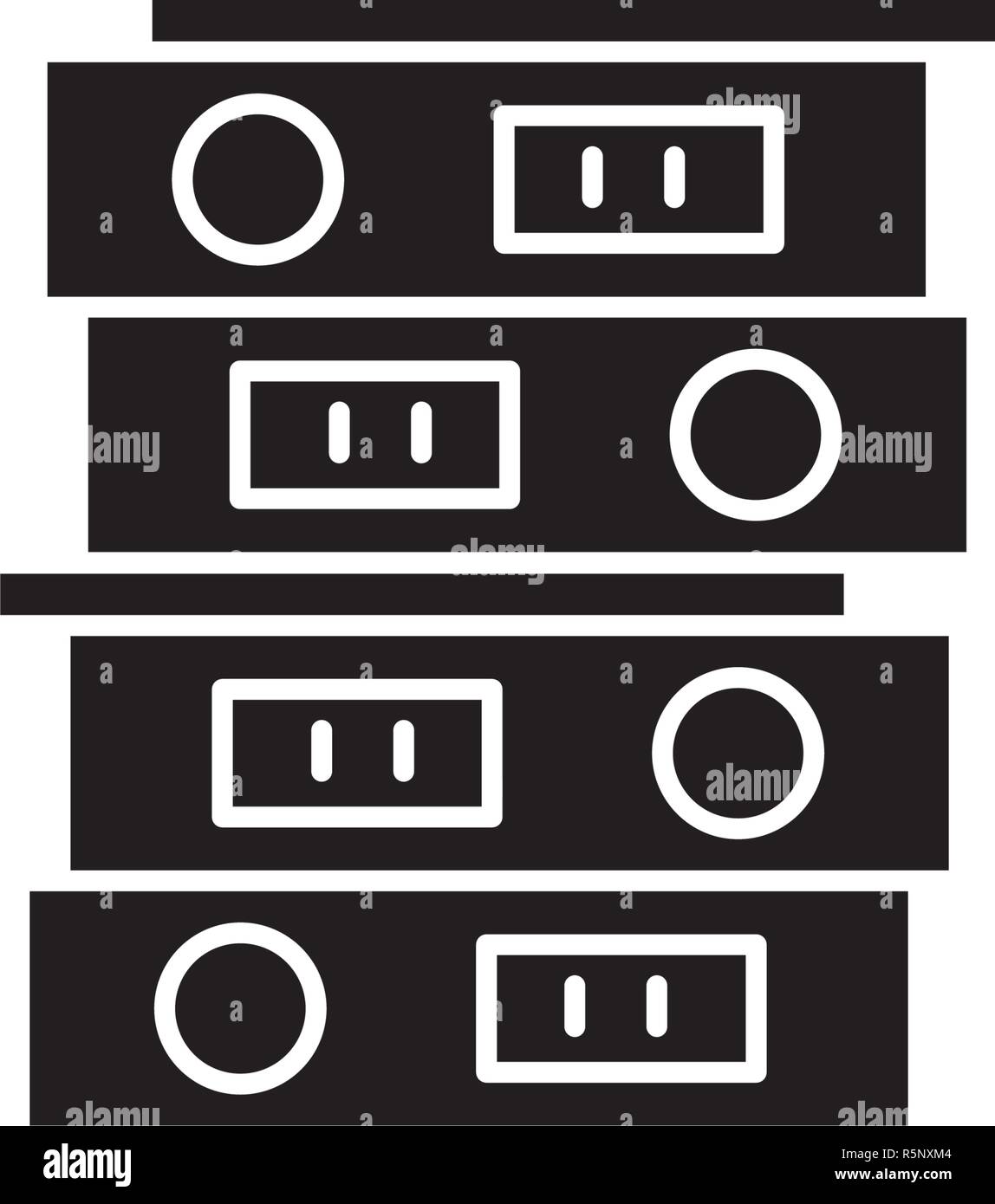 Archive d'icône noire, vector signe sur fond isolé. Archive d'entreprise symbole, illustration Illustration de Vecteur