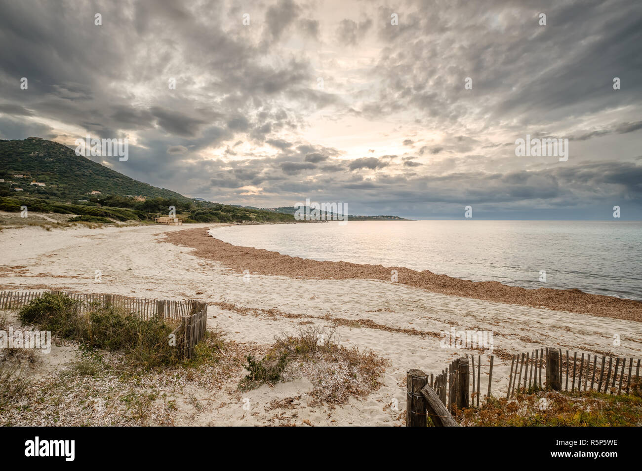 Les Nuages Filandreux Soir Au Coucher Du Soleil Sur Une