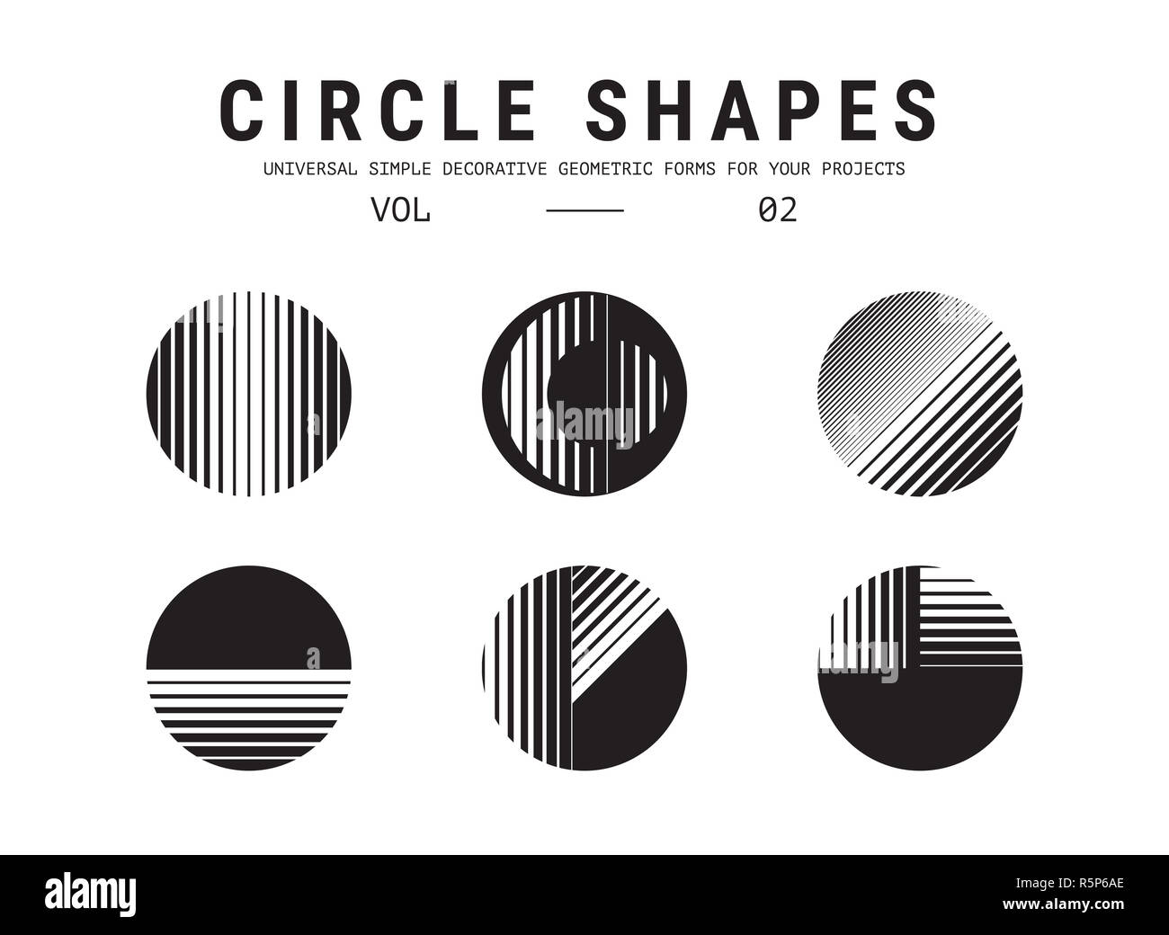 Cercle universel jeu de formes Banque D'Images