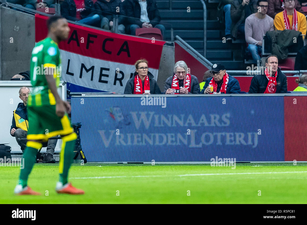 AMSTERDAM, Pays-Bas, 02-12-2018, football, Johan Cruijff ArenA, l'Eredivisie néerlandaise, de la saison 2018/2019, winnaars vriendenloterij, lors du match Ajax - ADO, Banque D'Images