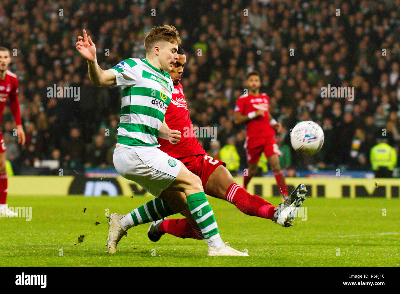 Hampden Park, Glasgow, Ecosse. 2 Décembre, 2018. Finale de Coupe de Betfred le football. Aberdeen contre Celtic. : - (Photo par Ewan Bootman/Scottish Borders Media/Alamy Live News) Banque D'Images