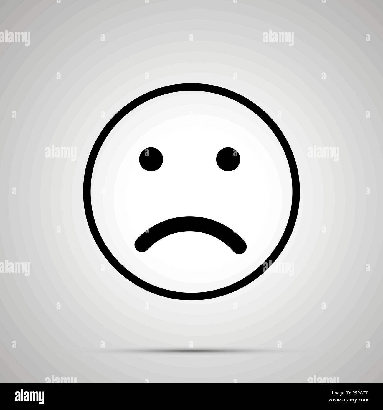 Smiley emoticon facial expression disappointed Banque de photographies ...