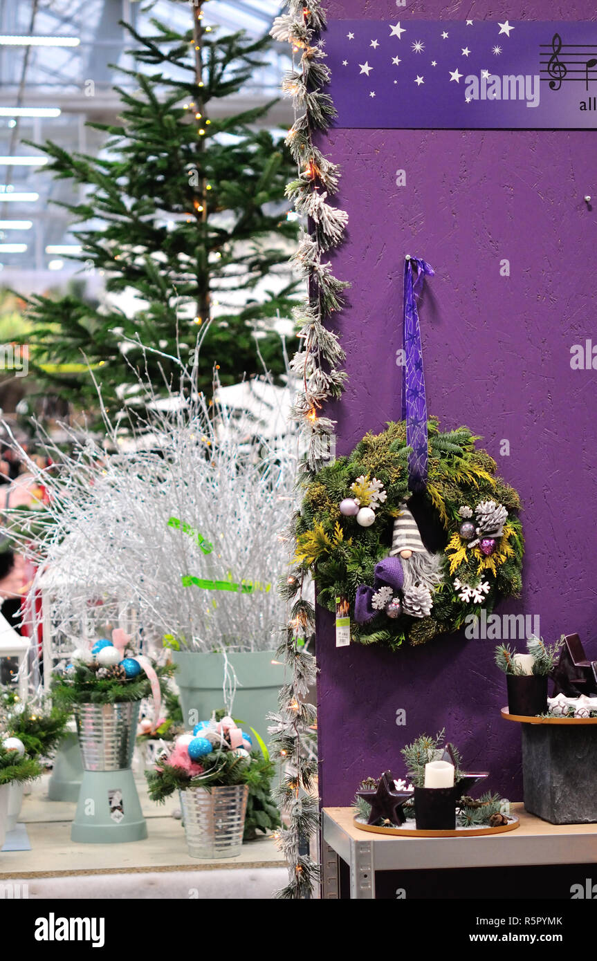 Décoration de Noël avec mur Banque D'Images