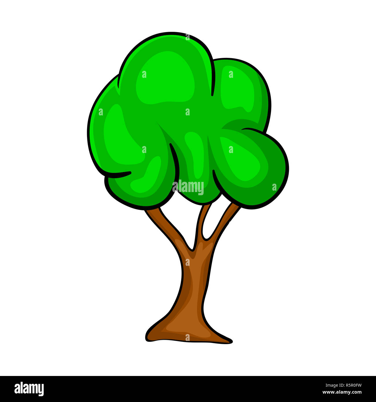 Cartoon vector icône arbre symbole de la conception. Belle illustration isolé sur fond blanc Banque D'Images