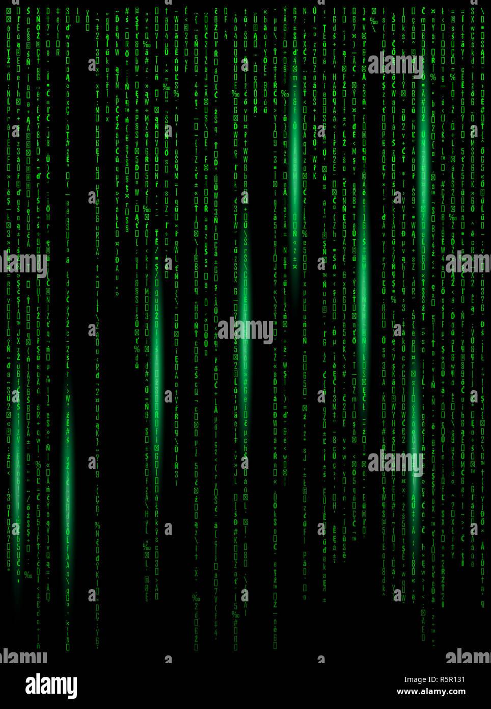 Matrix digital background belle bannière d'écran conception illustration Banque D'Images