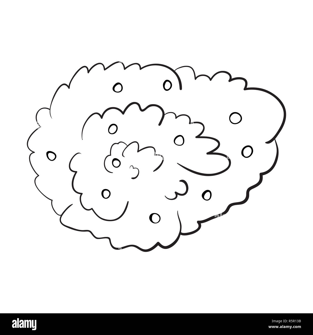 Vector cartoon bush icône Symbole du design. Belle illustration isolé sur fond blanc Banque D'Images