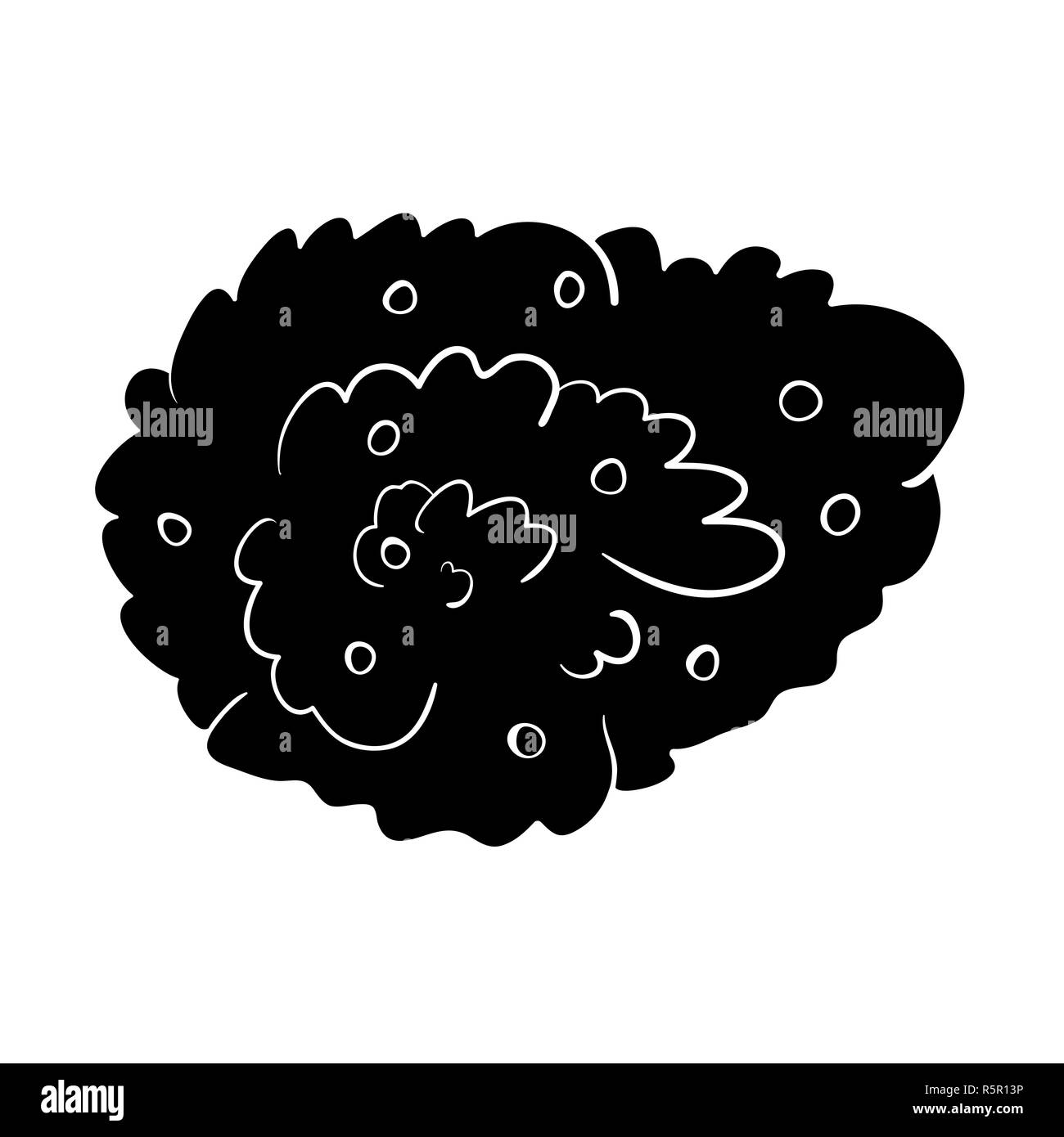 Vector cartoon bush icône Symbole du design. Belle illustration isolé sur fond blanc Banque D'Images