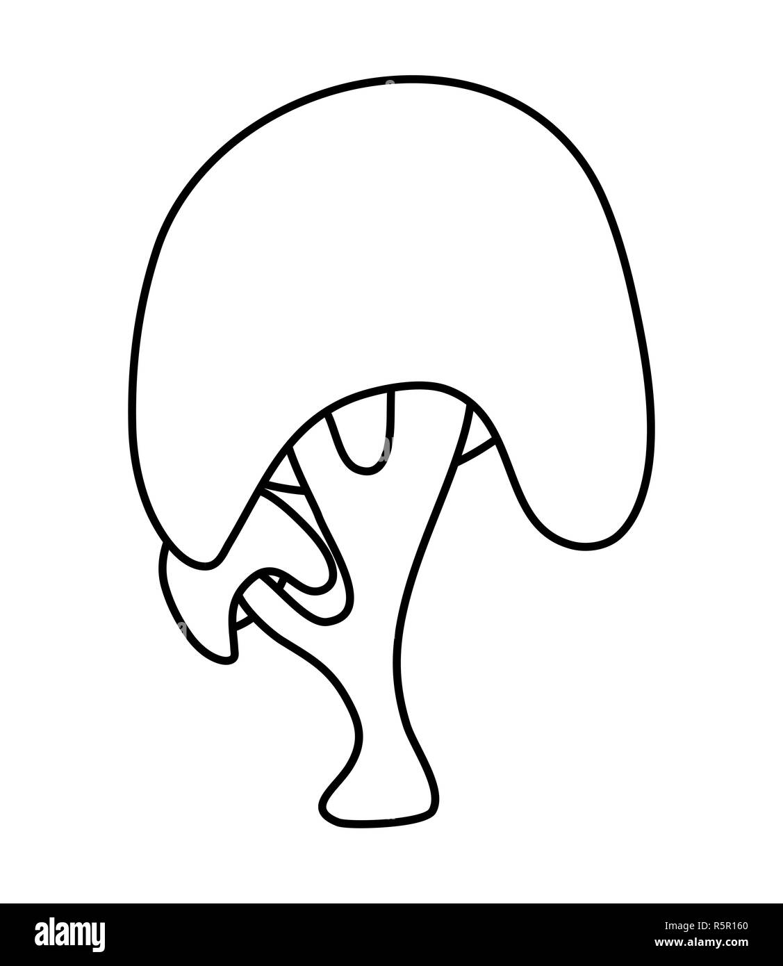 Outlinevector icône symbole arbre cartoon design. Belle illustration isolé sur fond blanc Banque D'Images