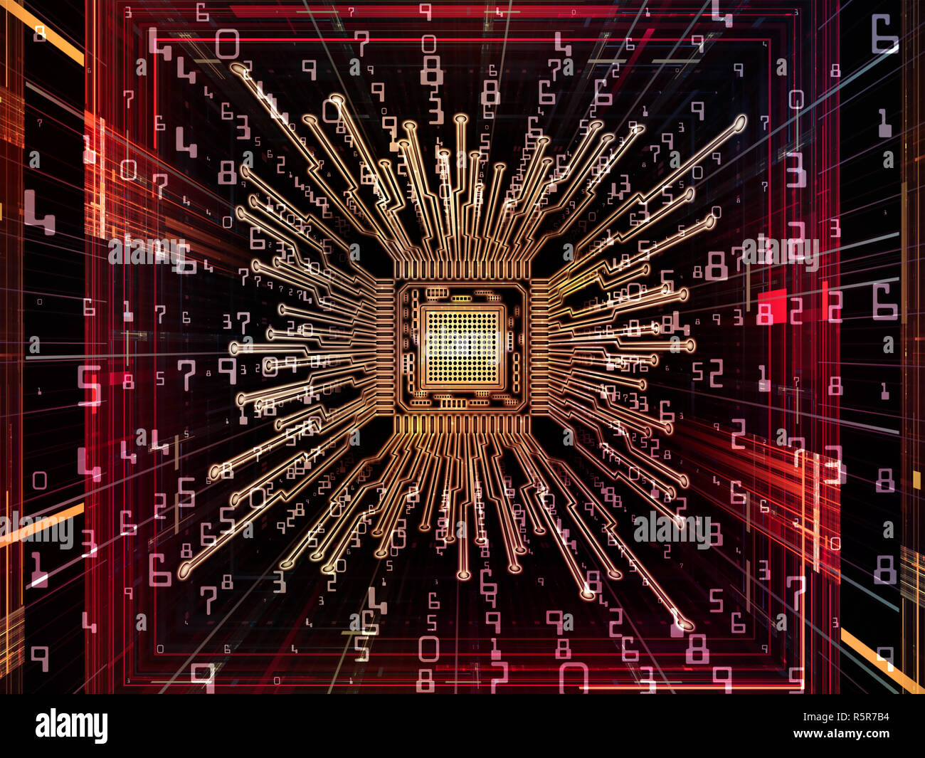 Processeur numérique de chemins Banque D'Images