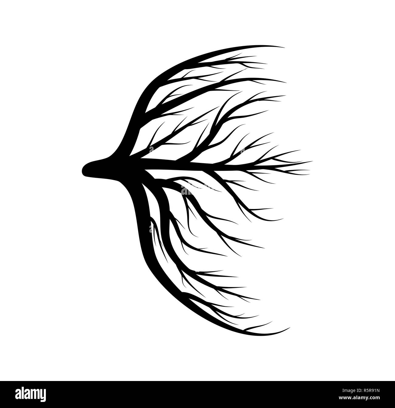 Les Veines de l'œil, le sang, les vaisseaux symbole vecteur icône concevoir. Banque D'Images