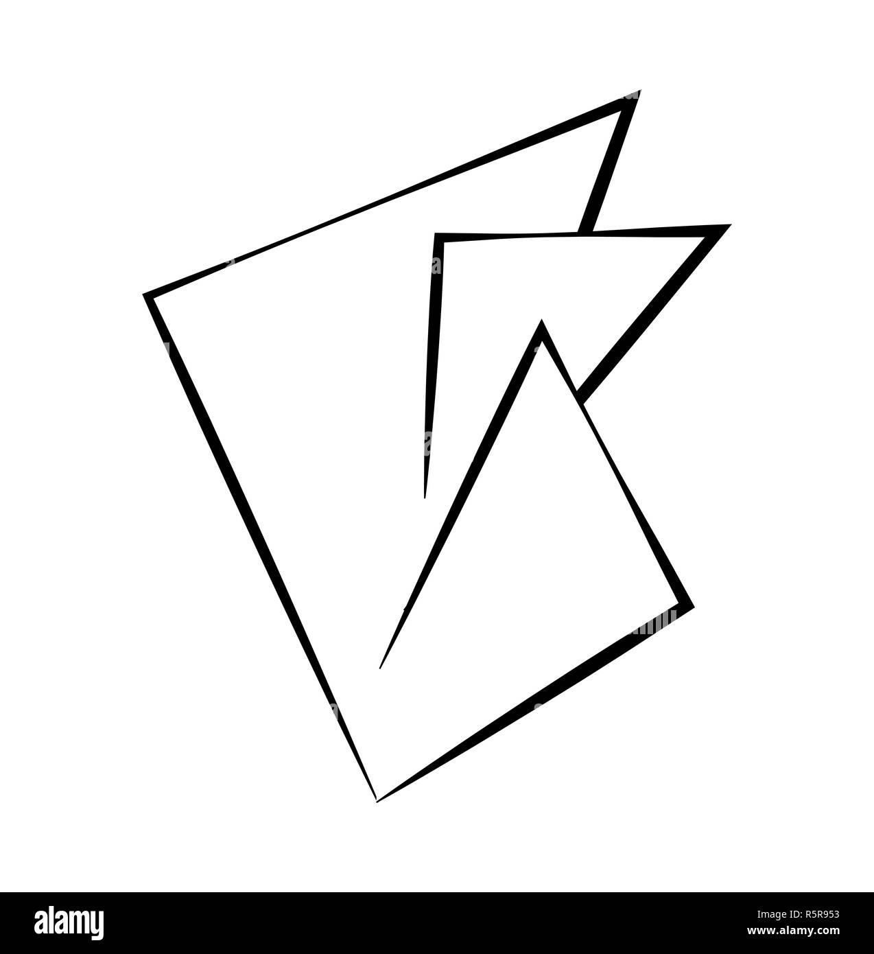 Document du bureau design logo vector icône symbole Banque D'Images