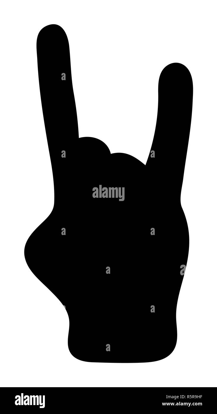 Geste de la main l'icône Symbole vecteur silhouette design. Banque D'Images