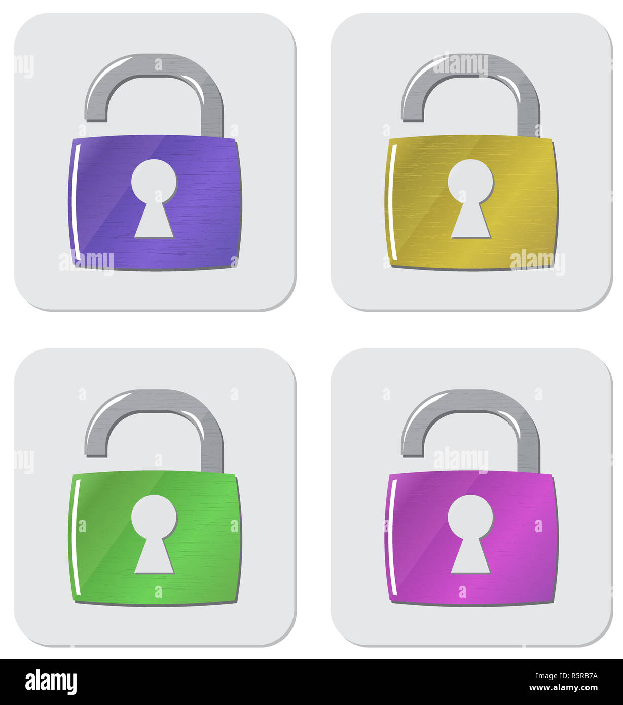 L'icône de cadenas ouvert vecteur Banque D'Images