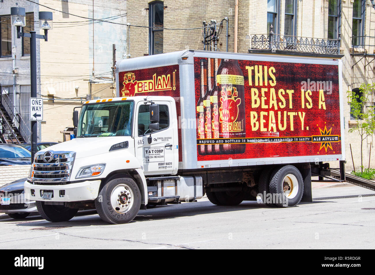 L'asile des camions de livraison de bière à Milwaukee, WI, USA Banque D'Images