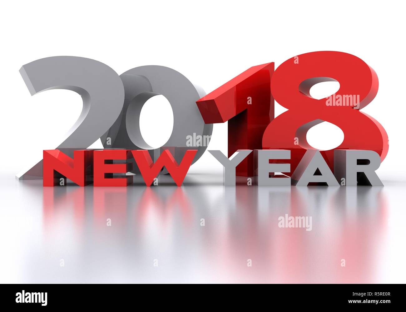 Bonne Année 2018 - 3D Banque D'Images