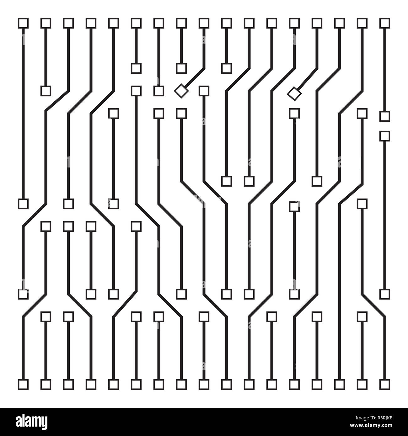 Carte de circuits imprimés de haute technologie texture belle bannière d'écran conception illustration . Banque D'Images