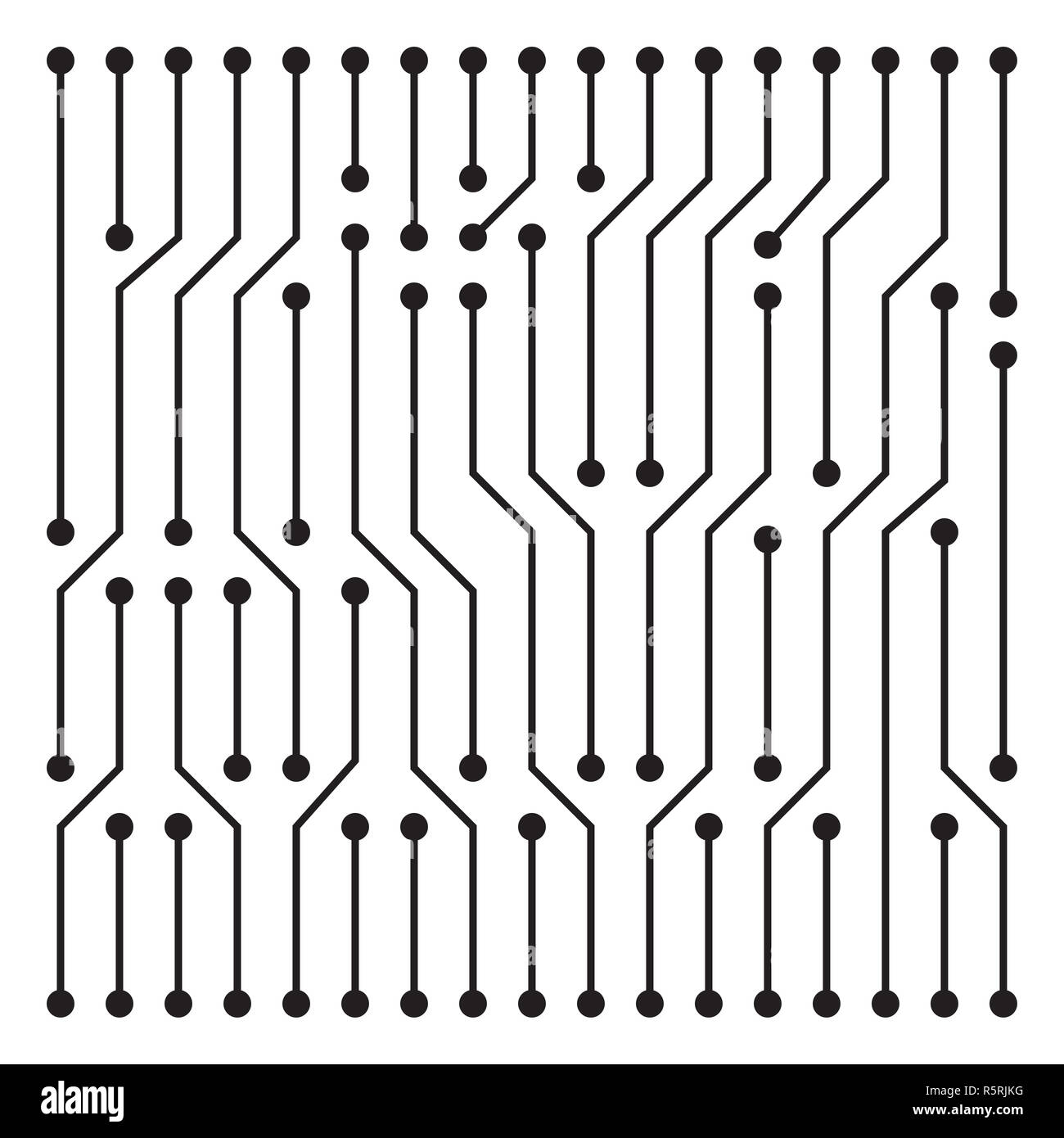 Carte de circuits imprimés de haute technologie texture belle bannière d'écran conception illustration . Banque D'Images
