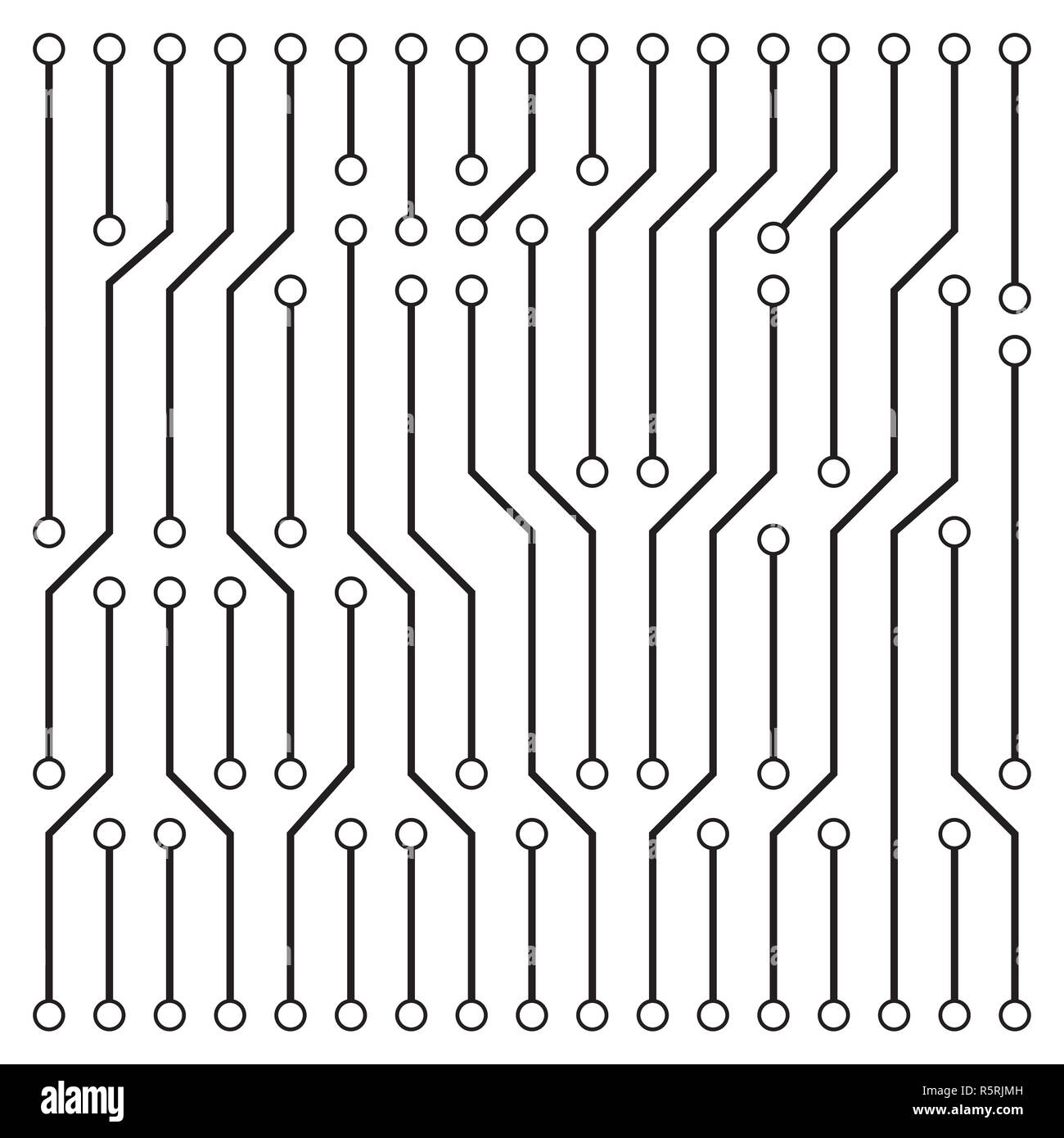 Carte de circuits imprimés de haute technologie texture belle bannière d'écran conception illustration . Banque D'Images