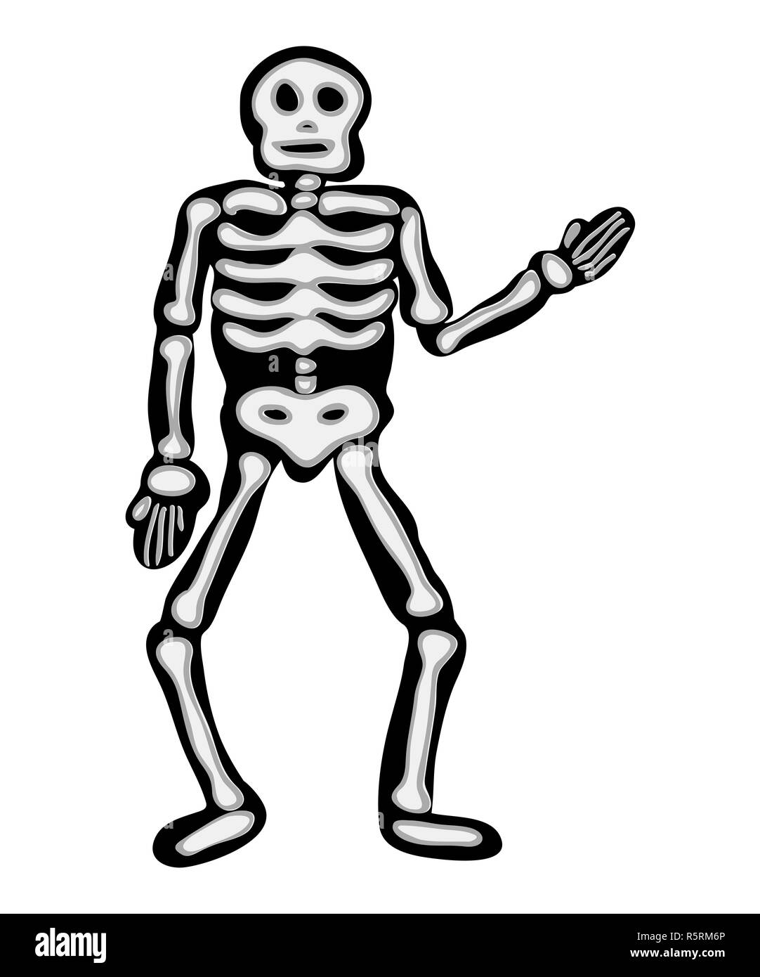 Squelette halloween icône symbole vecteur conception. Banque D'Images