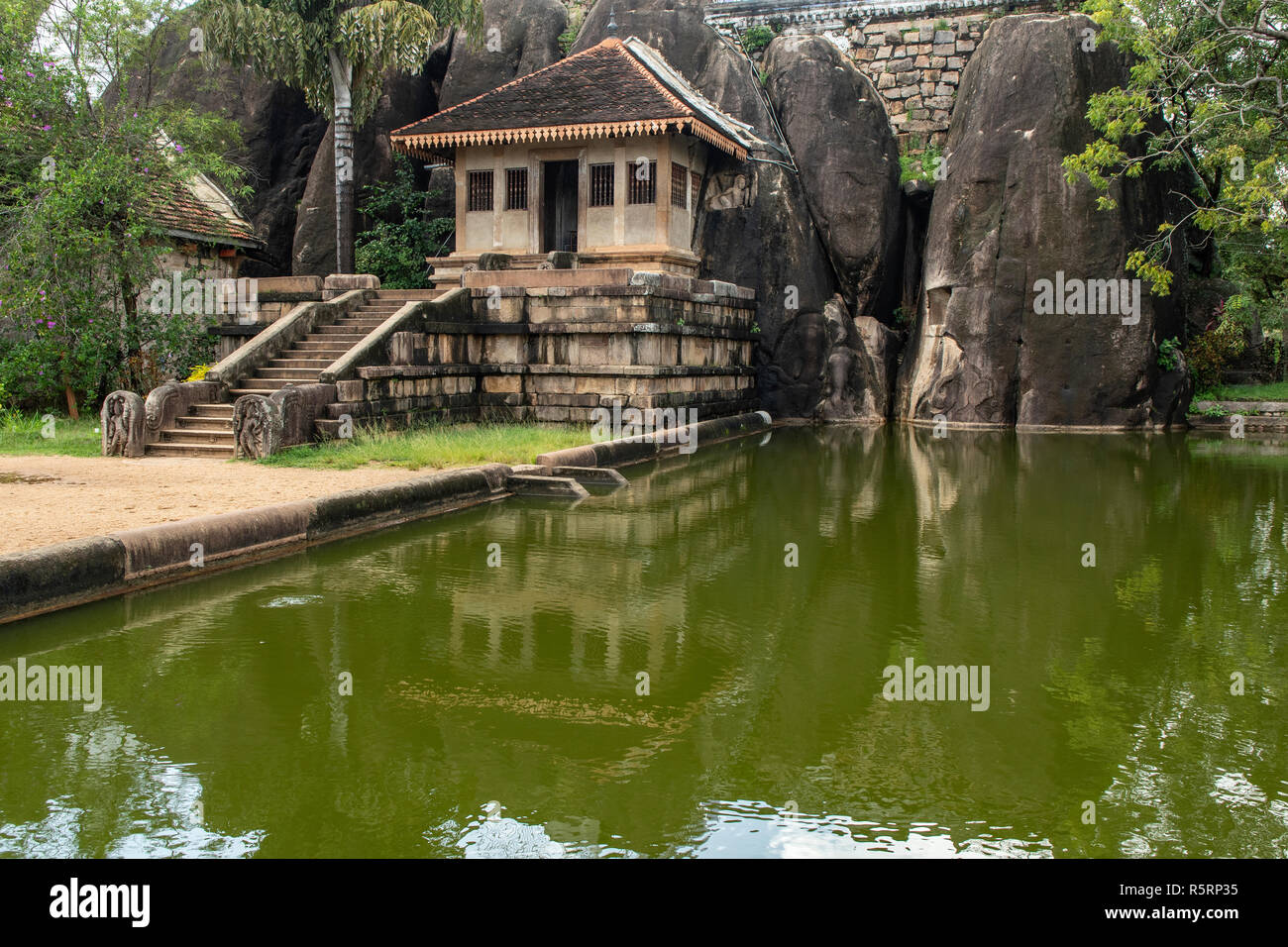 Isurumuniya Vihara Cave Temple, ville sacrée d'Anuradhapura, Sri Lanka Banque D'Images