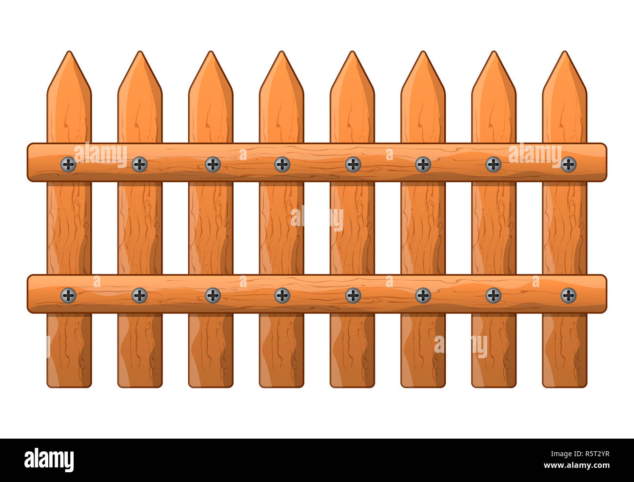 Clôture en bois symbole vecteur icône concevoir. Banque D'Images