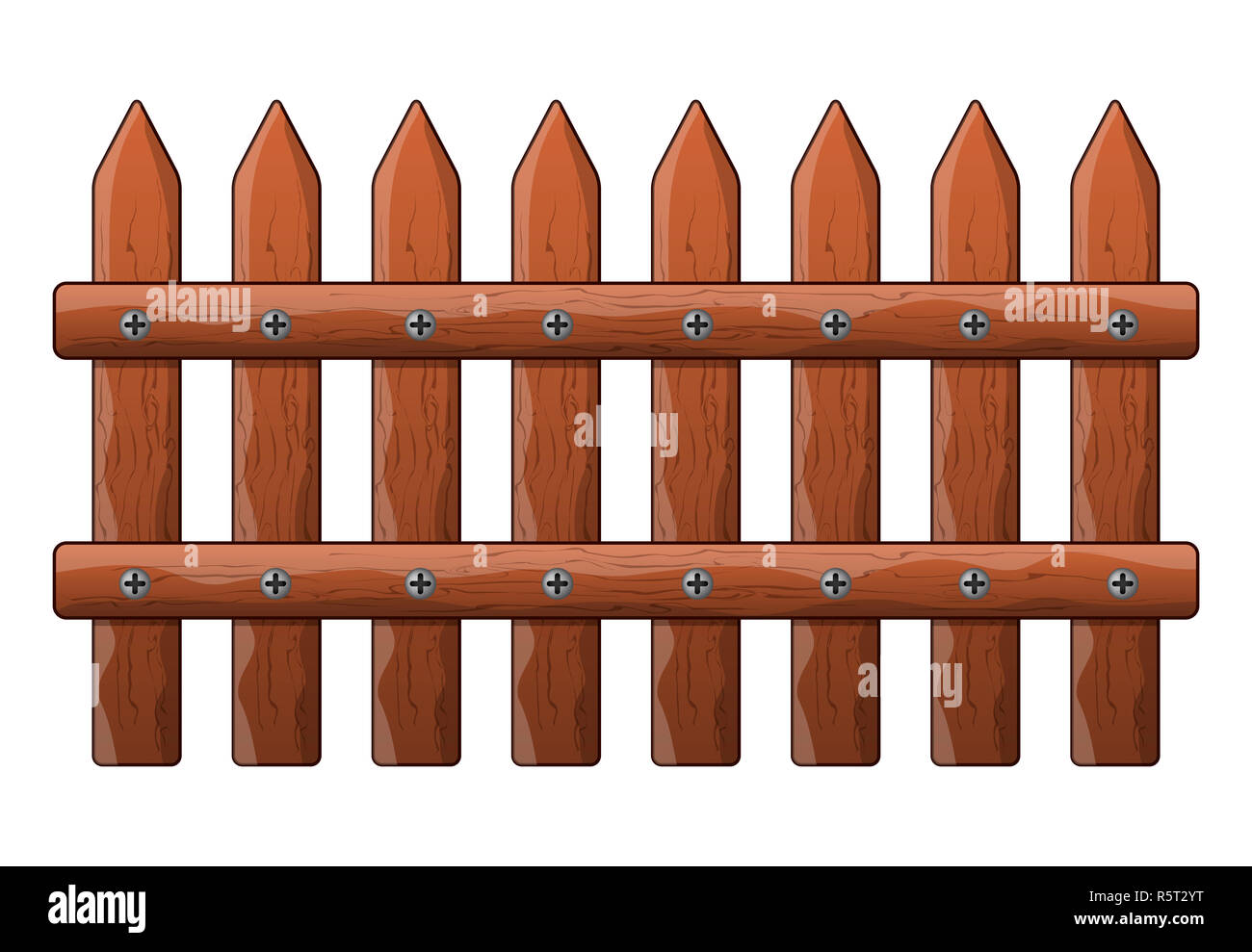 Clôture en bois symbole vecteur icône concevoir. Banque D'Images