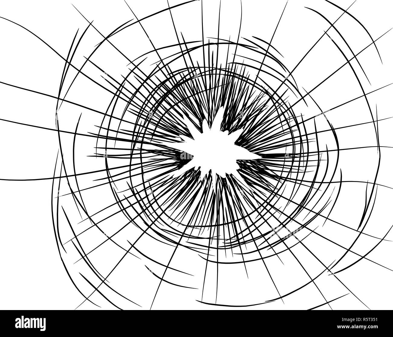 Silhouette de verre cassée symbole vecteur icône concevoir. Belle illustration isolé sur fond blanc Banque D'Images