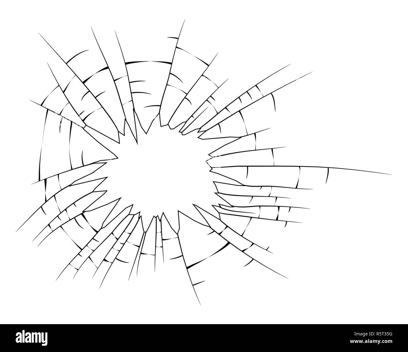 Silhouette de verre cassée symbole vecteur icône concevoir. Belle illustration isolé sur fond blanc Banque D'Images