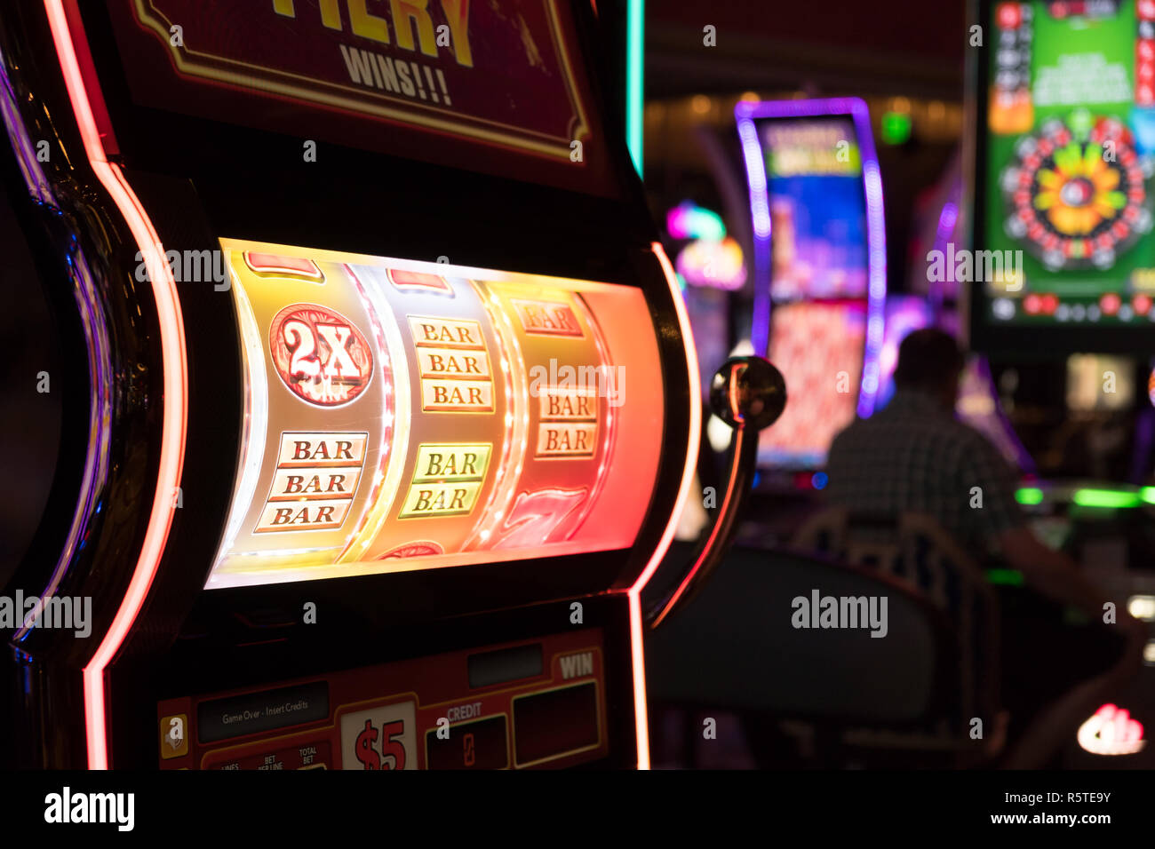 Machines à sous jeux de casino en Banque D'Images