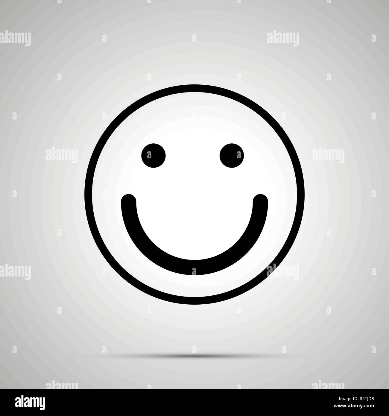 Emoticon smiley pour le taux de satisfaction élevé, simple silhouette ...
