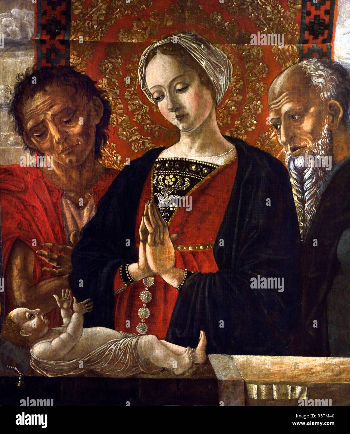 Sainte Famille avec saint Jean Baptiste, 1490/1500, Antonio Leonelli de  Mirandola, 1461 - 1513/25, 15-16ème siècle, l'Italie, l'italien Photo Stock  - Alamy