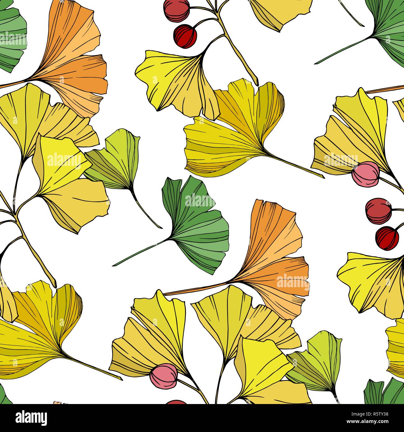 Avoir Images Vecteur Feuille De Ginkgo Motif De Fond Transparent Papier le plus cool salutations