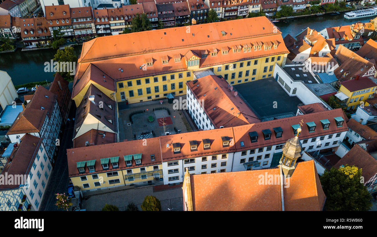 JVA Bamberg et Prison Correctional Facility, Justizvollzugsanstalt, Bamberg, Allemagne Banque D'Images