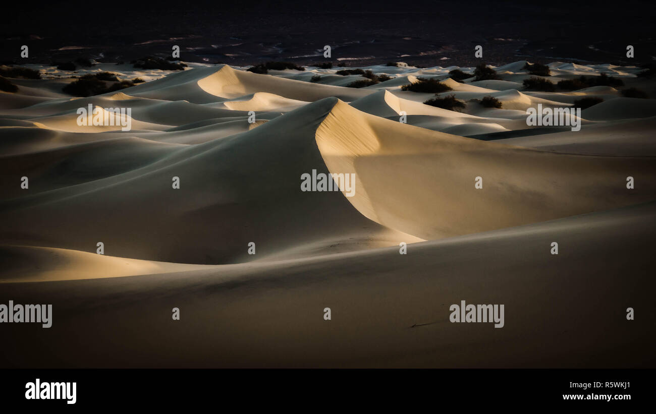 Télévision Mesquite Sand Dunes, Death Valley, California, United States Banque D'Images