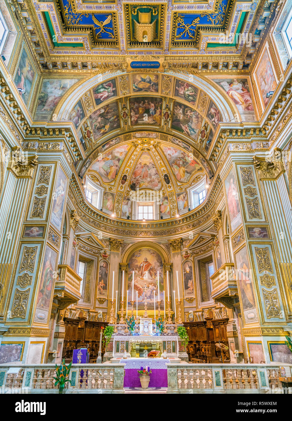 L'église San Marcello al Corso. Rome, Italie. Banque D'Images