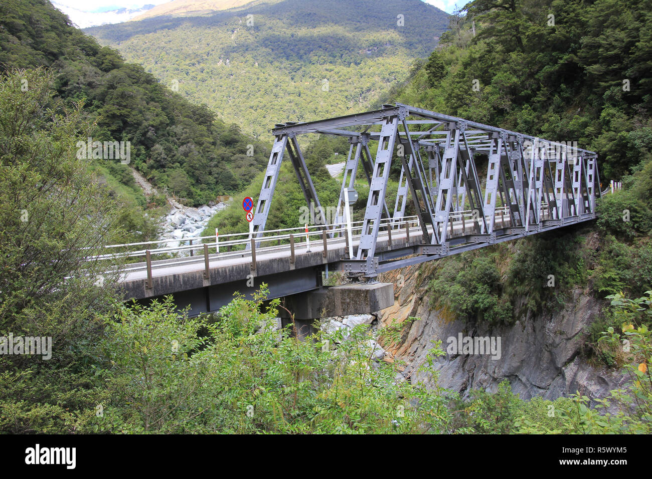 En caisson road Bridge, île du Sud, Nouvelle-Zélande Banque D'Images