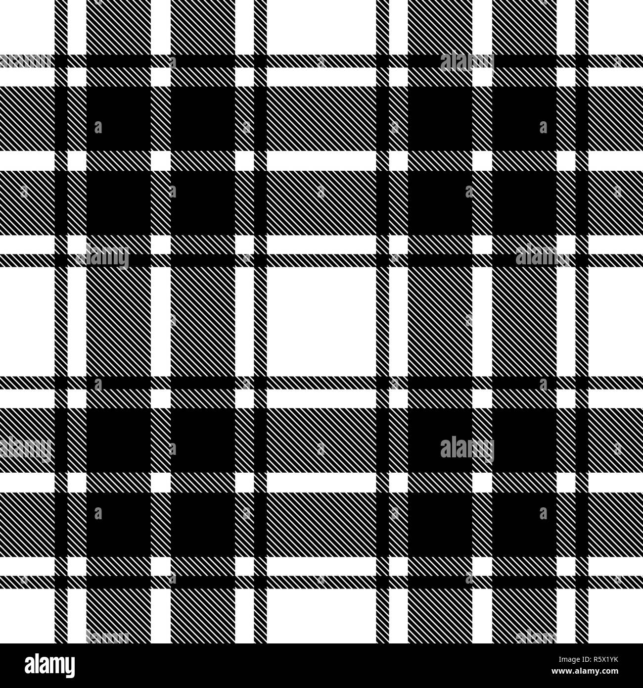 Plaid tartan, transparent, motif à carreaux noir et blanc. Design pour le papier peint, tissu, textile, de l'enrubannage. Arrière-plan simple Banque D'Images