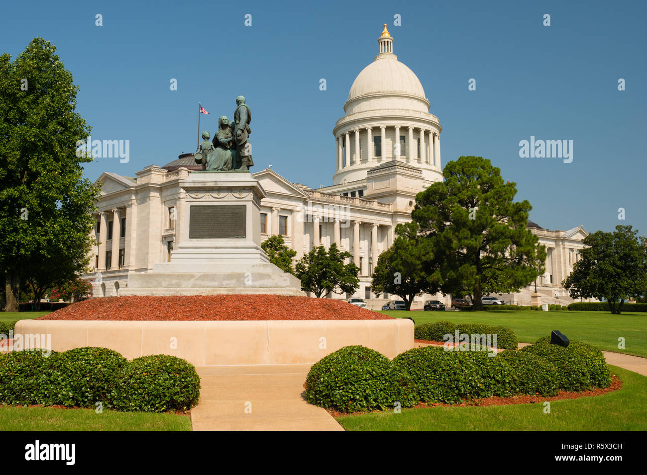 L'Arkansas State House Architecture est montré ici dans Little Rock AR Banque D'Images