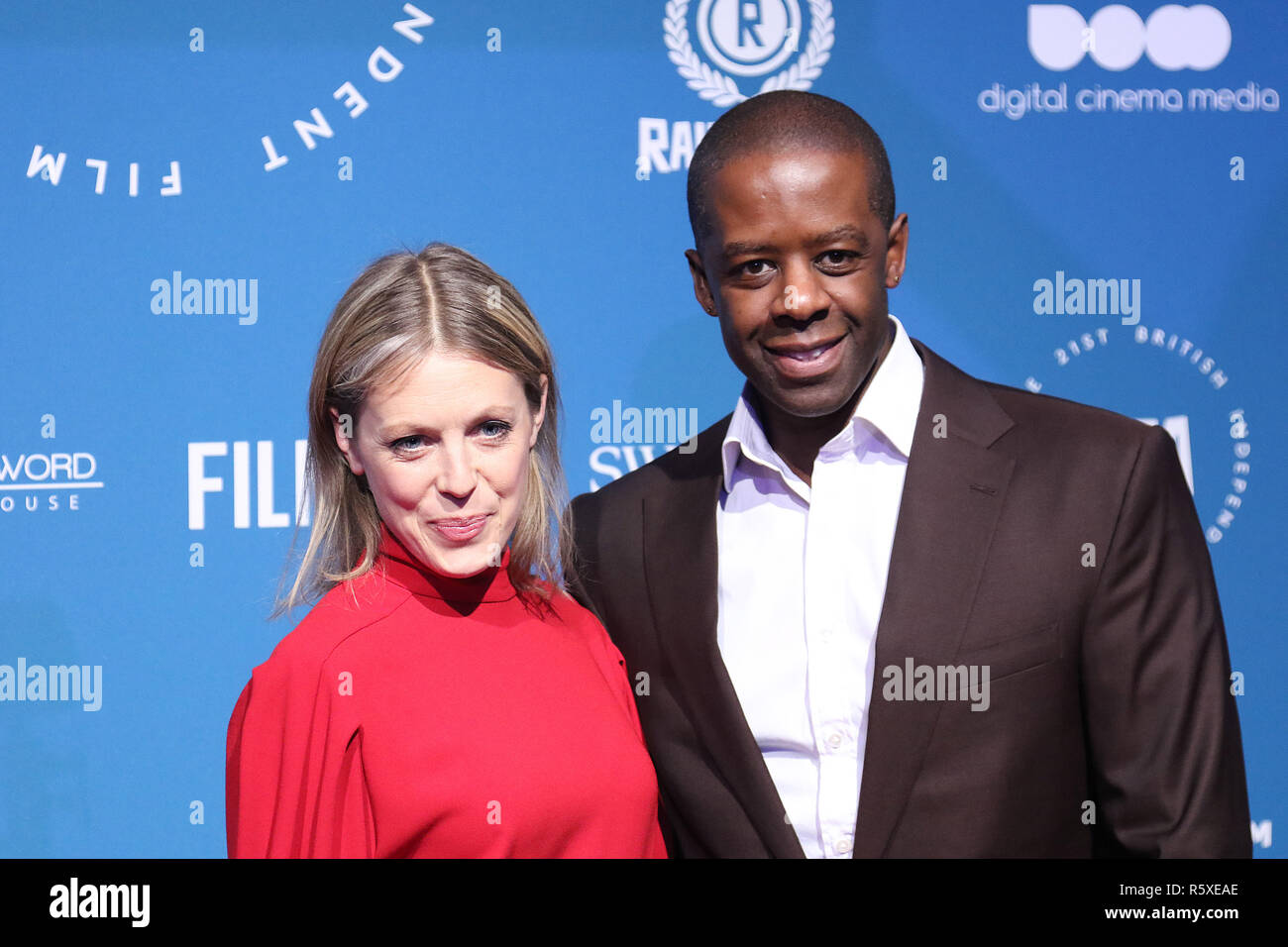 Londres, Royaume-Uni. 2 décembre 2018. Adrian Lester, Kelly Adams, British Independent Film Awards, Old Billingsgate, Londres, Royaume-Uni. 09Th Nov, 2018. Photo par Richard Goldschmidt : Riche de crédit Gold/Alamy Live News Banque D'Images