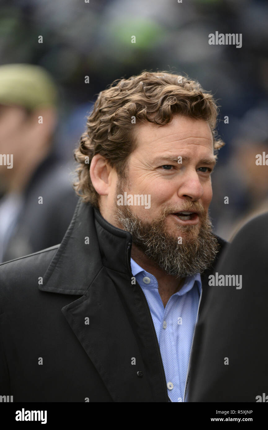 Seattle, Washington, USA. 2 Décembre, 2018. NFL 2018 - Seattle Seahawk JOHN SCHNEIDER GM avant un match de la NFL entre San Francisco et Seattle au siècle Lien Field à Seattle, WA. Crédit : Jeff Halstead/ZUMA/Alamy Fil Live News Banque D'Images