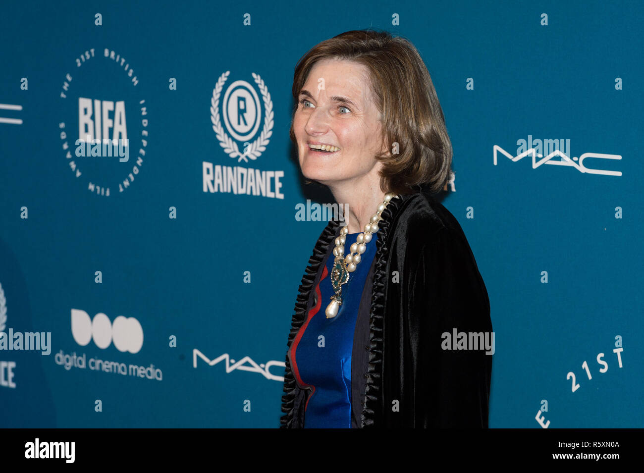 Londres, Royaume-Uni. Le 2 décembre 2018. Deborah Davis participe à la 21e British Independent Film Awards (BIFAs) à Old Billingsgate dans la ville de Londres. Credit : Wiktor Szymanowicz/Alamy Live News Banque D'Images