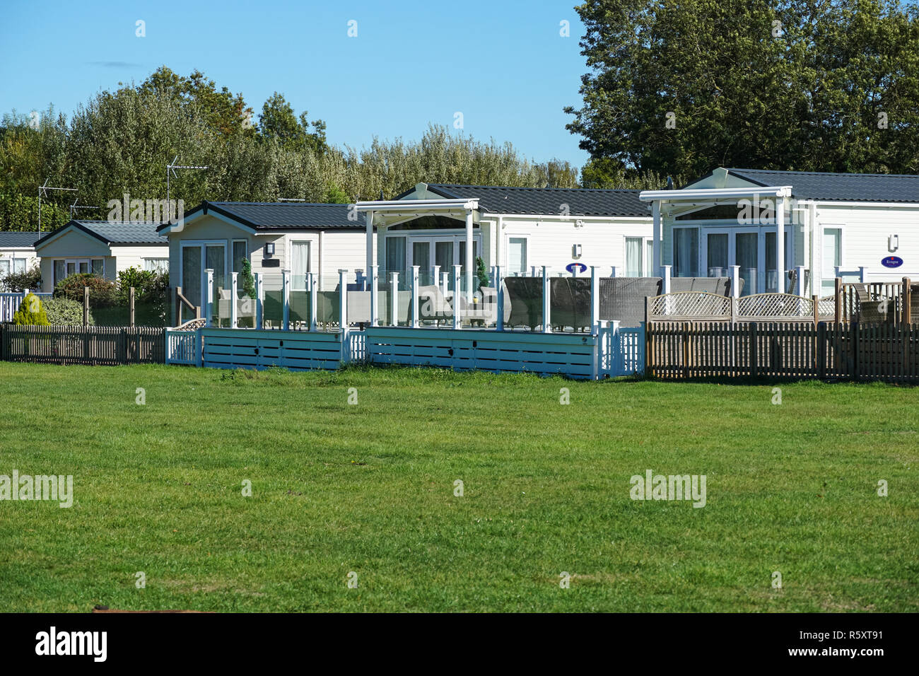 Maisons de vacances à Hurley Riverside Park, Hurley, Berkshire, Angleterre Royaume-Uni UK Banque D'Images