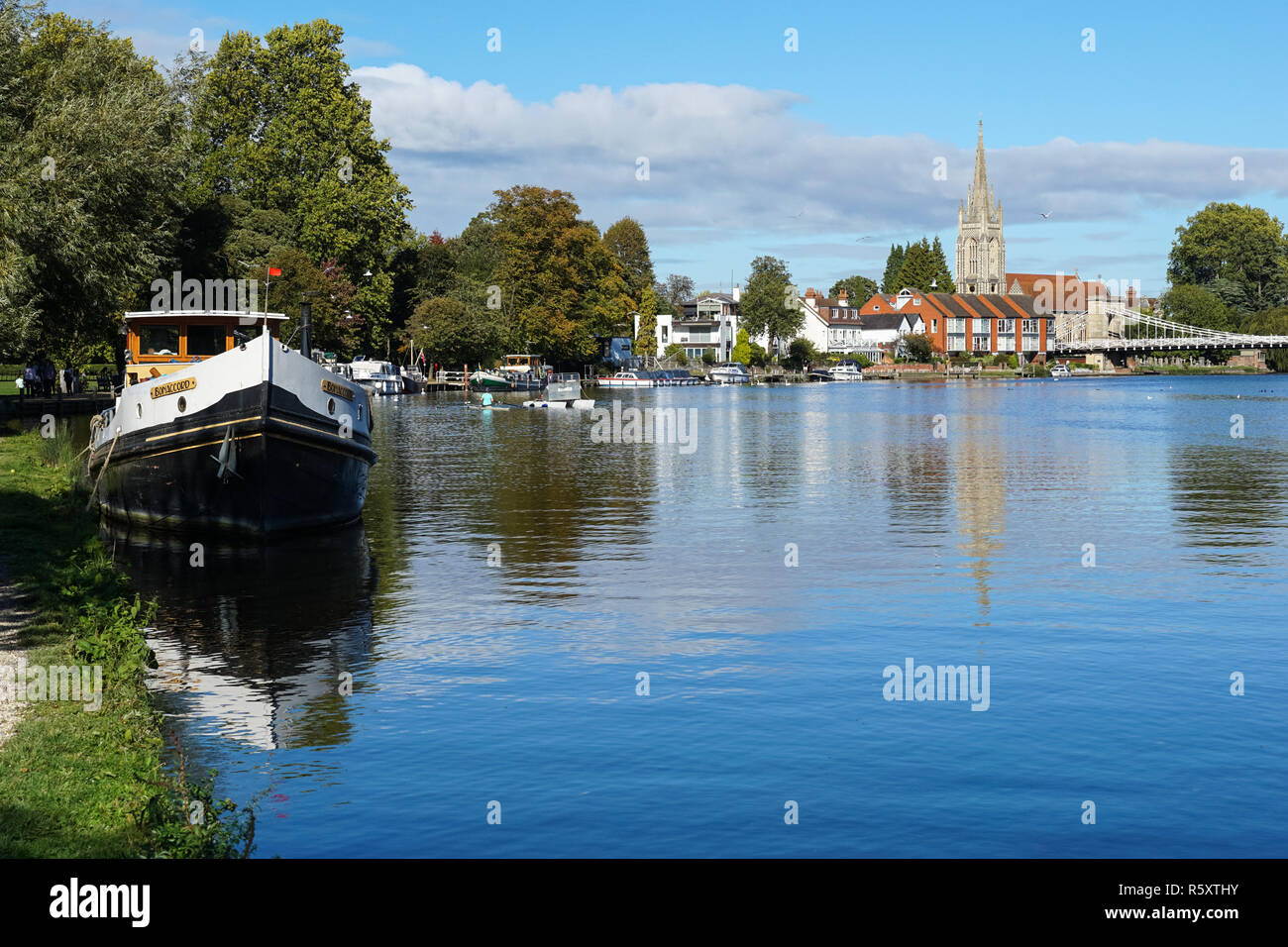 La Tamise à Marlow, dans le Buckinghamshire, Angleterre Royaume-Uni UK Banque D'Images