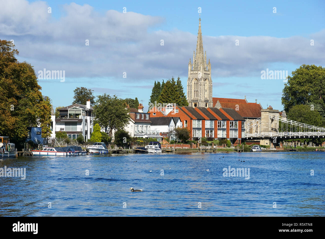 La Tamise à Marlow, dans le Buckinghamshire, Angleterre Royaume-Uni UK Banque D'Images