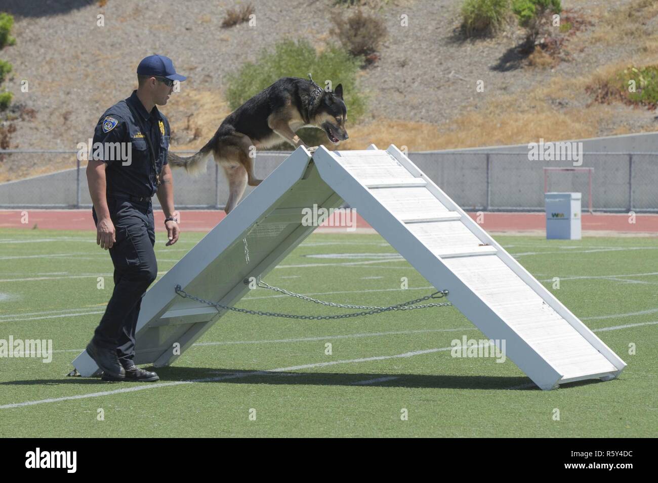 Agent de police John Otterness, Bakersfield, lu0027unité canine de la 