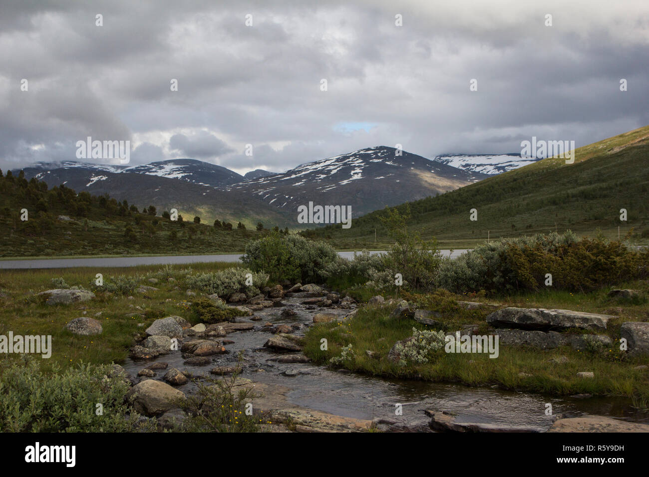 Vue sur le parc national de Jotunheimen en Norvège Banque D'Images