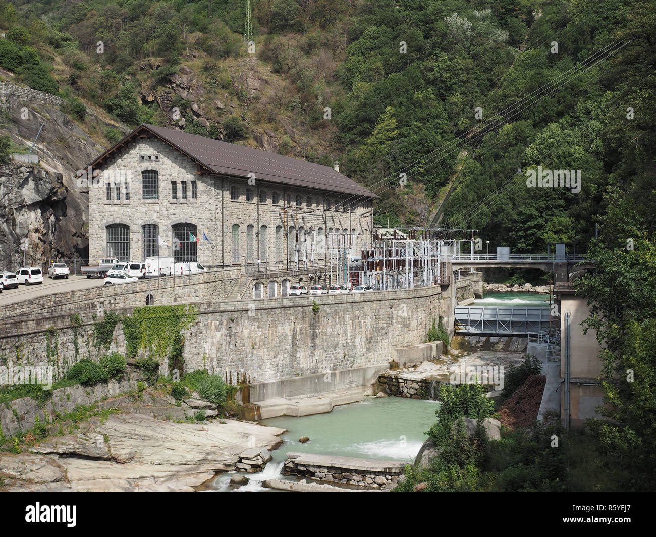 Power Station à Pont Saint Martin Banque D'Images