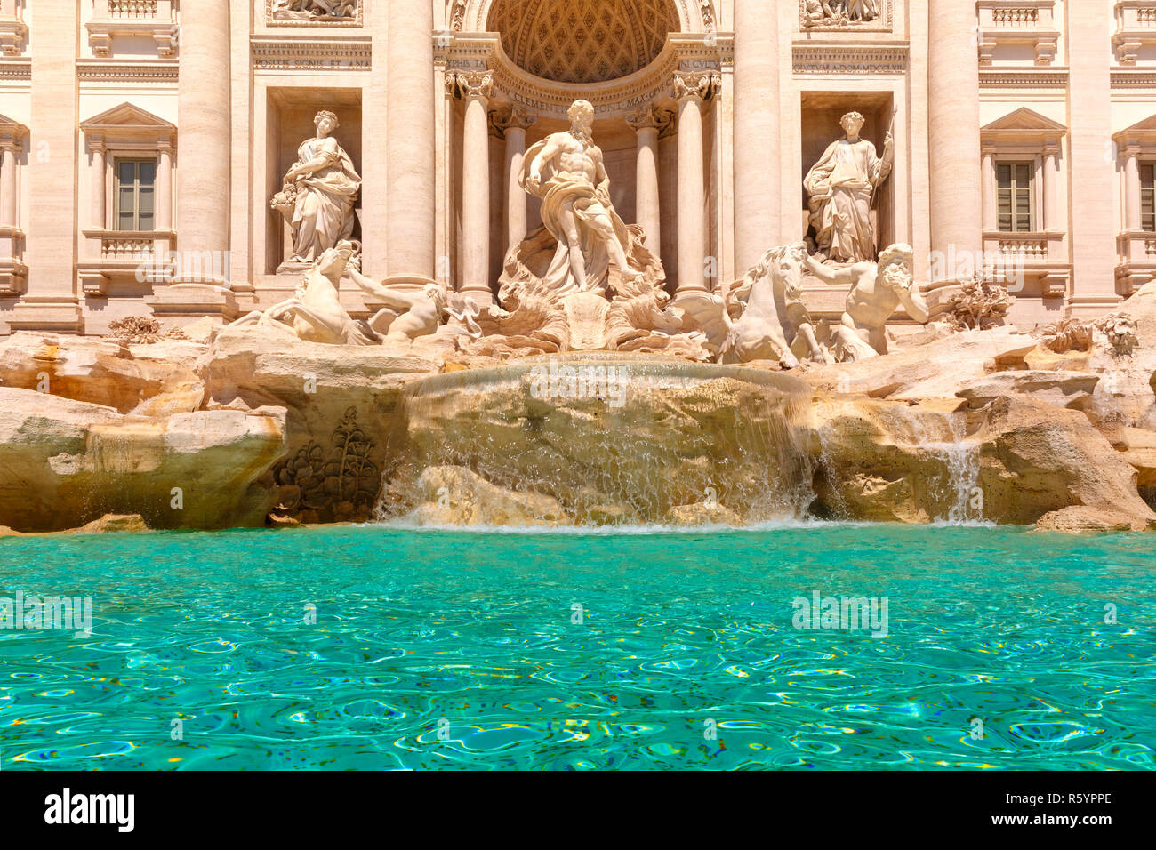 Fontaine de Trevi ou la fontaine de Trevi à Rome, Italie Banque D'Images