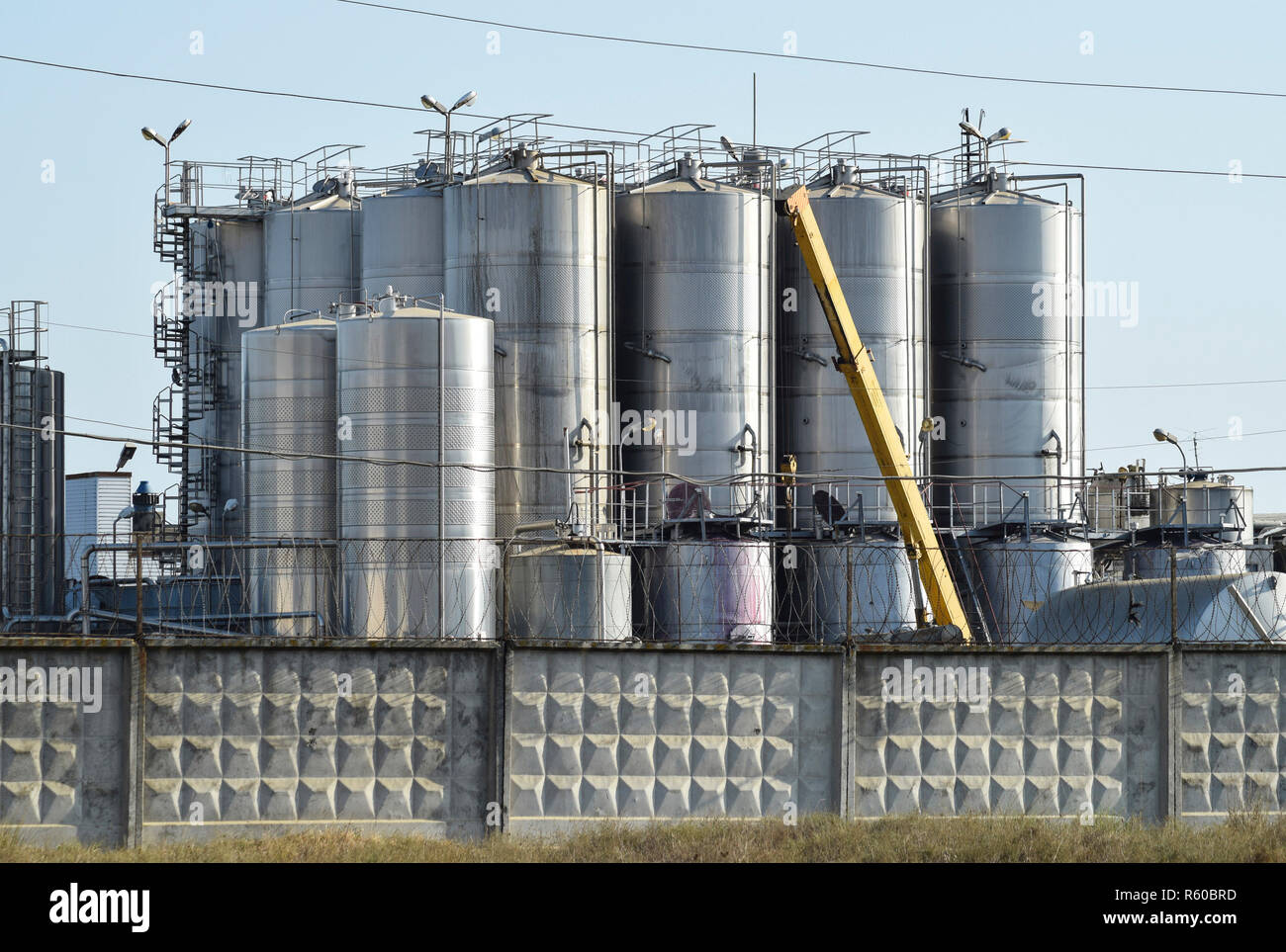 Les citernes pour préparation de champagne Banque D'Images